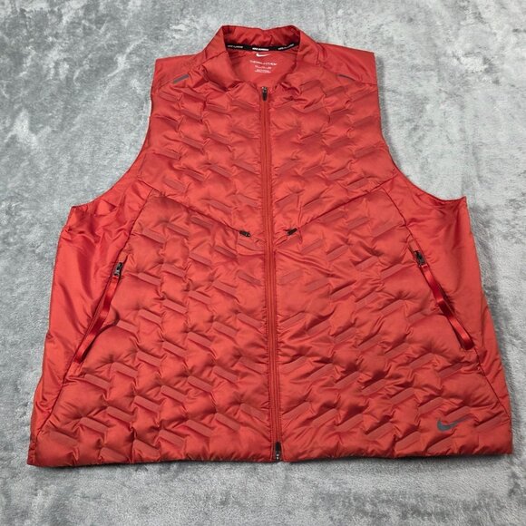 Nike Vest Mens XXL Orange Therma FIT ADV Repel Down Fill Running Outdoor DD5695 - Picture 1 of 10
